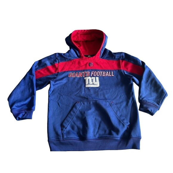 NFL Other - New York Giants Sweater boys L 10/12 Blue Red NFL Football Hoodie